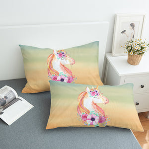 Pastel Floral Unicorn SWZT3702 Pillowcase