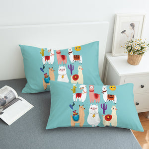 Cute Cartoon Alpacas SWZT3741 Pillowcase