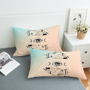 Eyes - Moon Hand Sign SWZT3756 Pillowcase