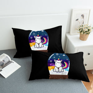 Cute Unicorn in Snow Globe SWZT3809 Pillowcase