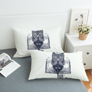 Owl in Book Sketch  SWZT3811 Pillowcase