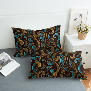 Gold Bandana Pattern in Brown SWZT3812 Pillowcase