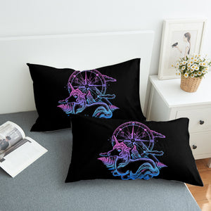 Gradient Unicorn & Compass Sketch  SWZT3814 Pillowcase