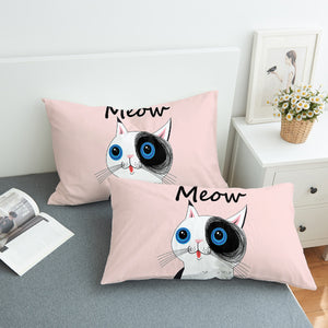 Cute Cat Meow Pink Theme SWZT3875 Pillowcase