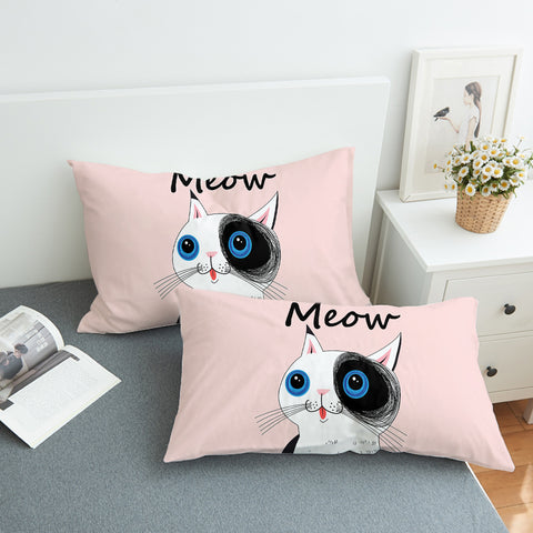 Image of Cute Cat Meow Pink Theme SWZT3875 Pillowcase