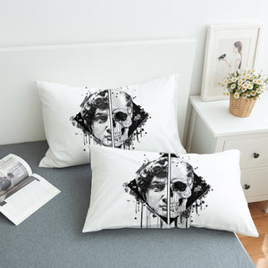 Dark Half Face Human & Skull SWZT3883 Pillowcase