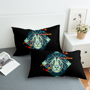 Lion Triangle Geometric Illustration SWZT3917 Pillowcase