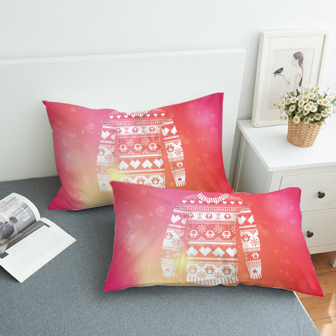 Image of Aztec Stripes Sweatshirt Pink Theme  SWZT3925 Pillowcase