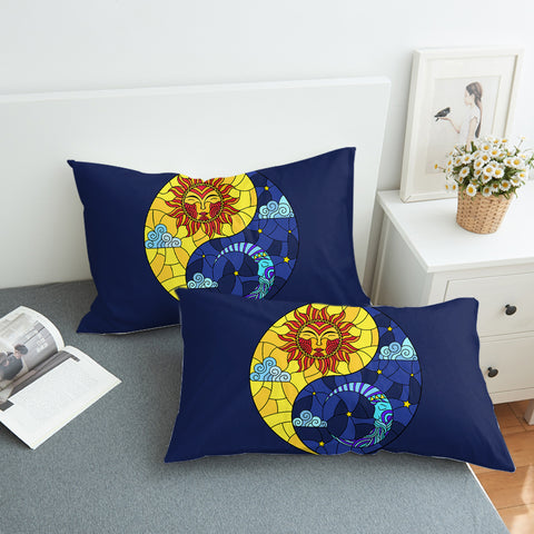 Image of Yin Yang Sun & Moon Geometric SWZT3940 Pillowcase