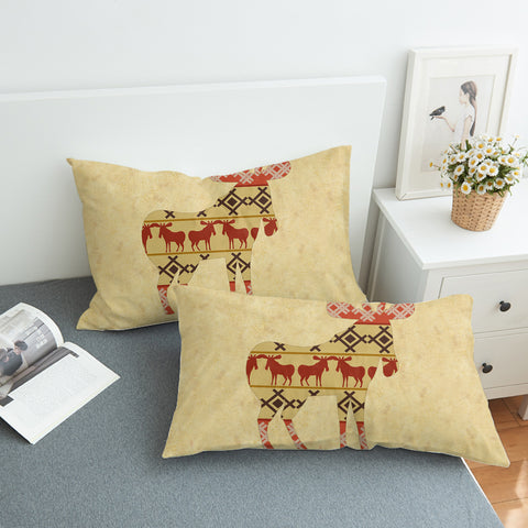 Image of Reindeer Aztec Pattern SWZT4099 Pillowcase