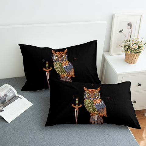 Image of Vintage Color Owl & Knife SWZT4105 Pillowcase