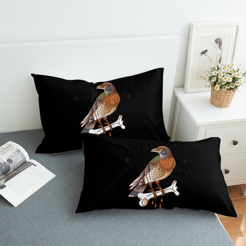 Image of Vintage Color Crows & Bone  SWZT4107 Pillowcase