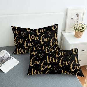 Golden Love Text SWZT4111 Pillowcase