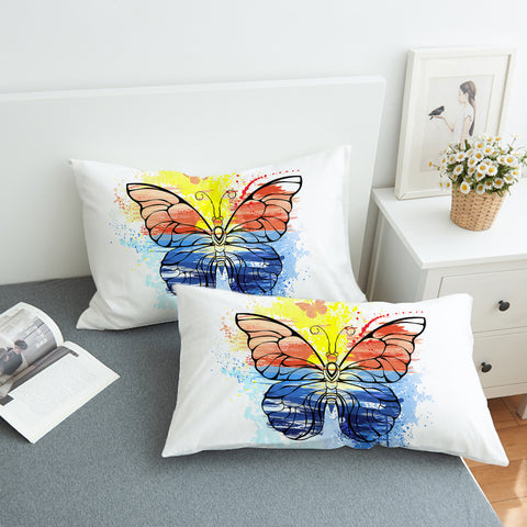 Image of Ocean Watercolor Print Butterfly  SWZT4114 Pillowcase