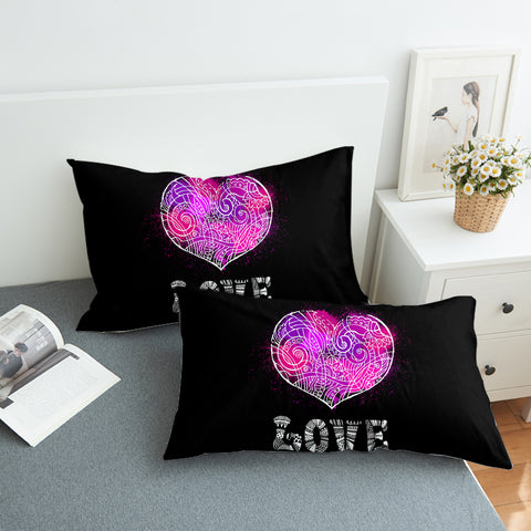 Image of Heart Love Mandala Pattern SWZT4117 Pillowcase