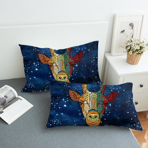 Image of Mandala Giraffe Galaxy Theme  SWZT4118 Pillowcase