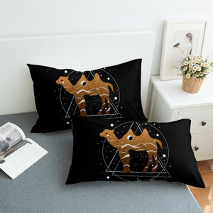 Brown Camel Triangle Zodiac SWZT4239 Pillowcase