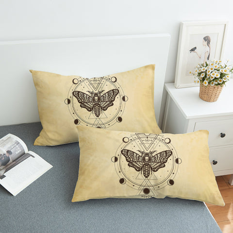 Image of Old School Skull Butterfly Zodiac SWZT4245 Pillowcase