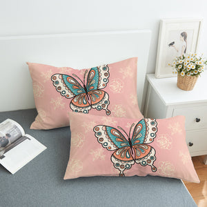 Vintage Butterfly Floral Pink Theme SWZT4291 Pillowcase
