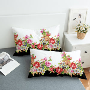 Multi Flowers B&W Theme SWZT4295 Pillowcase