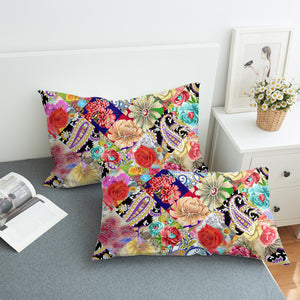 Multi Mandala & Flowers Checkerboard SWZT4296 Pillowcase