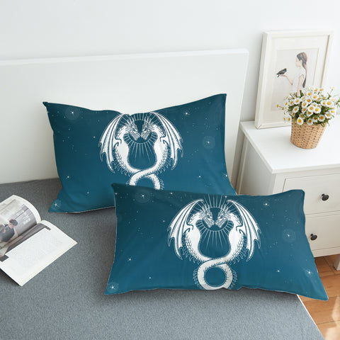 Image of Facing Europe Dragonfly Turquoise Theme  SWZT4304 Pillowcase