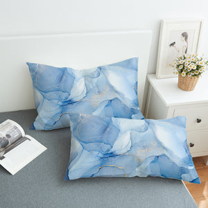 Golden Splash shade Of Blue  SWZT4310 Pillowcase