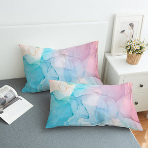 Golden Splash Gradient Blue & Pink  SWZT4316 Pillowcase