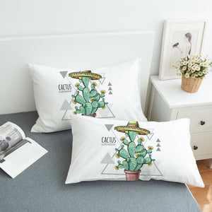 Westside Cartoon Cactus Triangle Illustration SWZT4324 Pillowcase