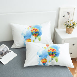 Colorful Balloon Watercolor Painting SWZT4330 Pillowcase