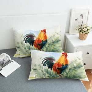 Rooster Watercolor Painting SWZT4334 Pillowcase