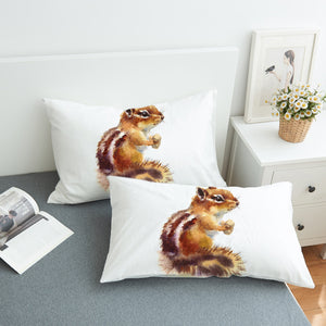 Brown Chipmunk Watercolor Painting  SWZT4336 Pillowcase