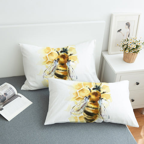 Image of Queen Bee Watercolor Painting  SWZT4404 Pillowcase