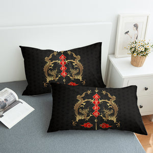 Twin Chinese Golden Dragon  SWZT4429 Pillowcase