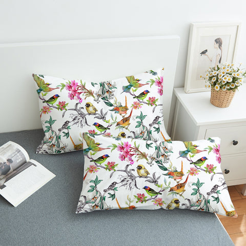 Image of Multi Birds On Branchs SWZT4441 Pillowcase