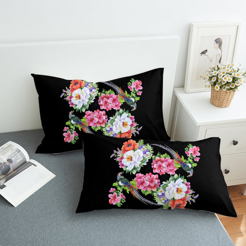 Image of Twin Flowers & Birds  SWZT4449 Pillowcase