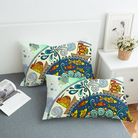 Image of Colorful Round Mandala SWZT4453 Pillowcase