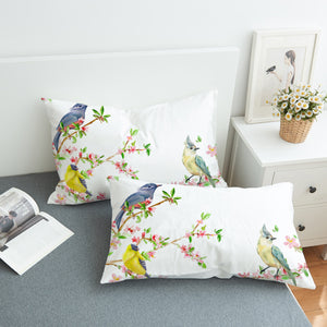 Birds On Blossom Branchs  SWZT4492 Pillowcase