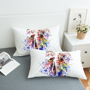 Colorful Spray Elephant SWZT4496 Pillowcase