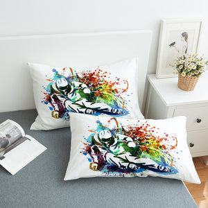 Colorful Spray Skiing  SWZT4498 Pillowcase