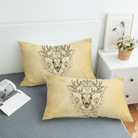 Image of Vintage Deer Skull Zodiac  SWZT4504 Pillowcase
