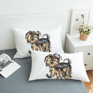 Retro Art Schnauzer Drawing SWZT4523 Pillowcase