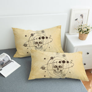 Retro Skull Galaxy Sketch SWZT4524 Pillowcase