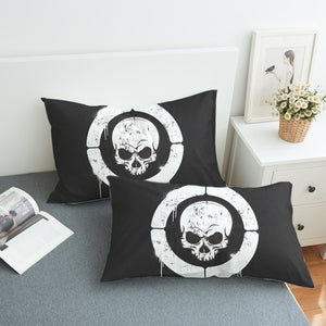 B&W Military Skull Spray SWZT4534 Pillowcase