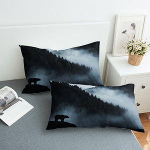 Black Scene High Forest Mountain Bear SWZT4538 Pillowcase