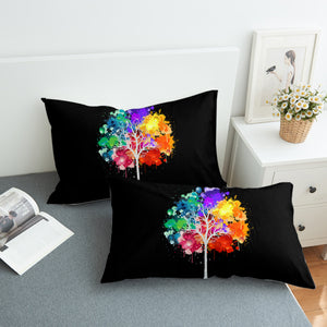 Colorful Spray Leaves Plant SWZT4545 Pillowcase