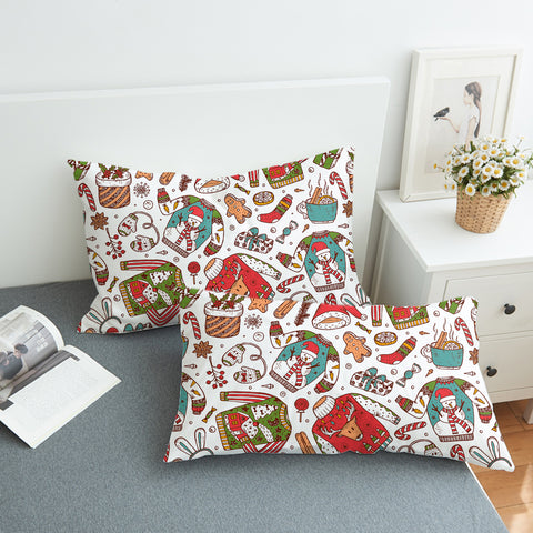 Image of Cartoon Christmas Clothes & Presents SWZT4580 Pillowcase