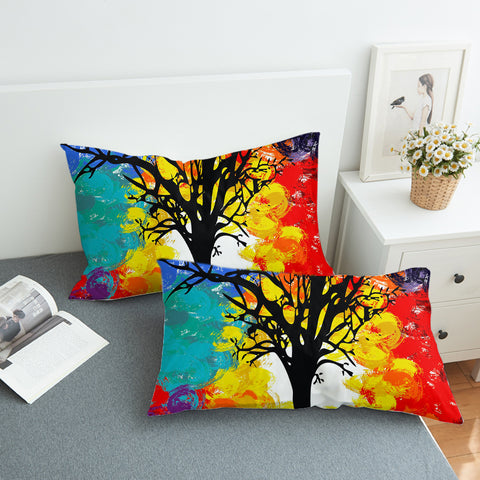 Image of Colorful Big Tree Full Screen SWZT4585 Pillowcase