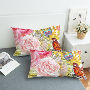 Golden Royal Flowers & Butterflies  SWZT4592 Pillowcase