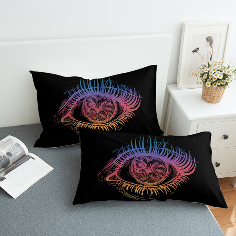 Image of Colorful Eye Black Theme SWZT4601 Pillowcase